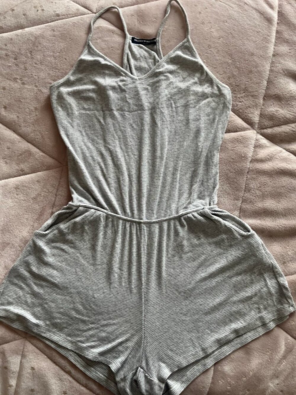Brandy Melville Women's Grey Romper